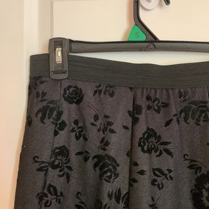 Black Flowery Skirt